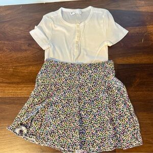 Floral Kids Skort and Tshirt